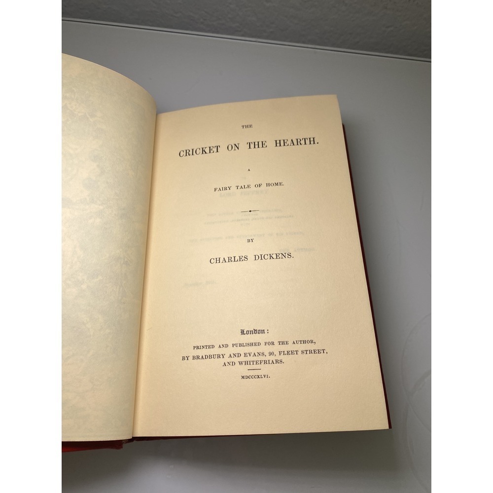 The Cricket on the Hearth, Charles Dickens, Leather Facs of 1846 First Edition - Picture 13 of 16